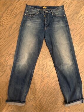 MOTHER Men's Washed Blue Relaxed Jeans